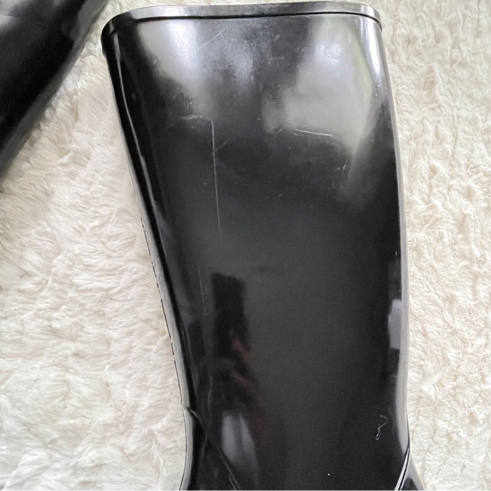 Nicole Miller Black Tall Rain Boots Size 8 - Picture 13 of 16